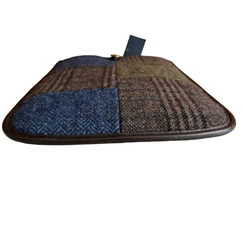 Brooks Brothers Patchwork Harris Tweed and Leather Tablet Holder